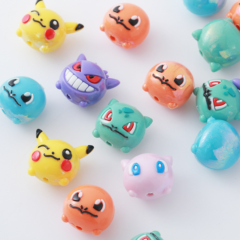 Resin Art Toys - 12 pièces Pokémon Perles DIY pour