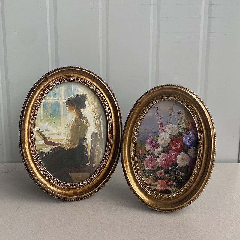 Resin Art Photo Frame - Cadre Photo doré en Relief européen