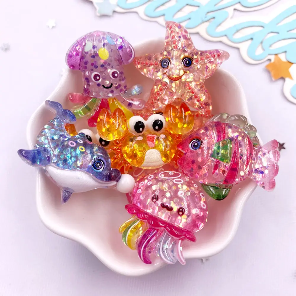Resin Art Beach - 10 pièces paillettes résine colorée étoile