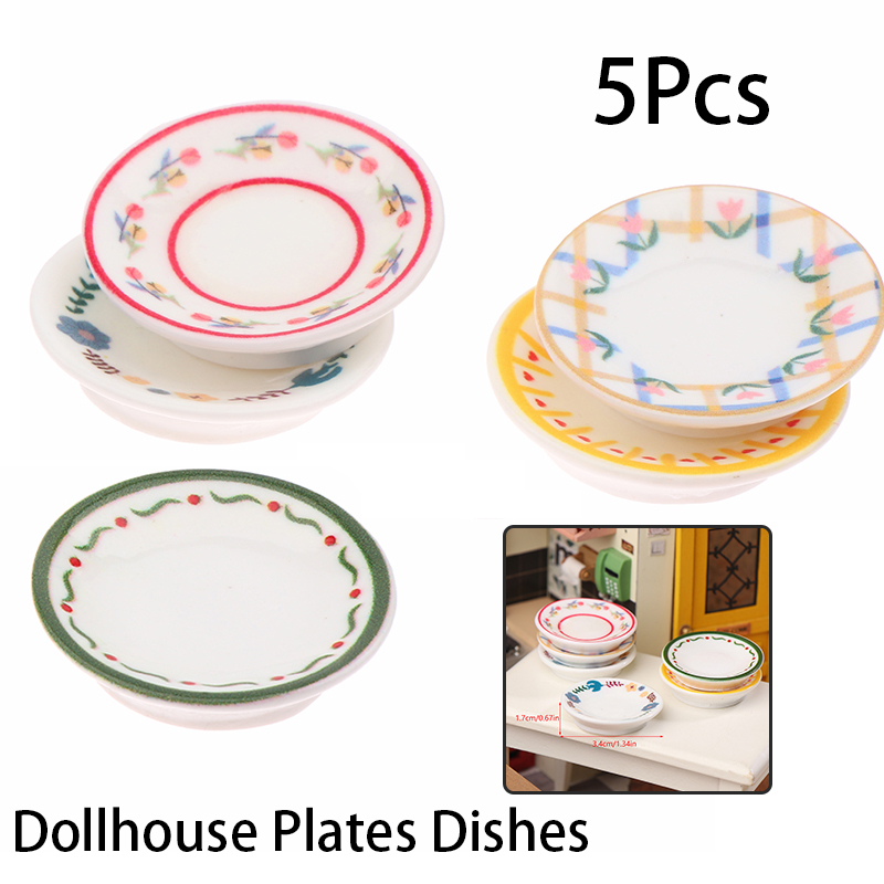 Resin Art Toys - Mini assiettes pour maison de poupée