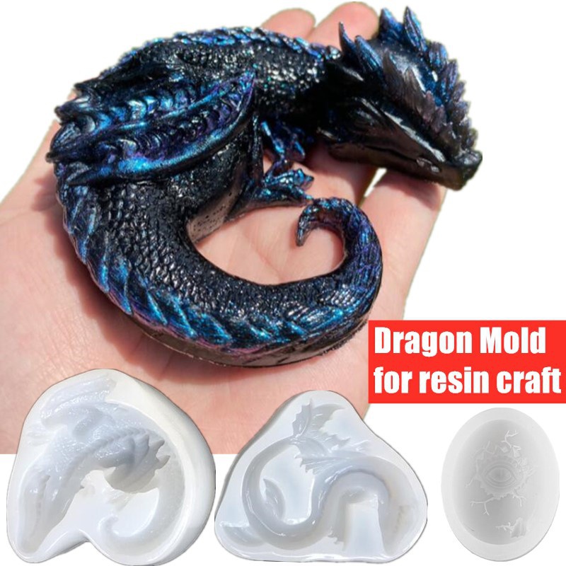 Resin Art Beach - 3 Styles miroir Dragon endormi dinosaure