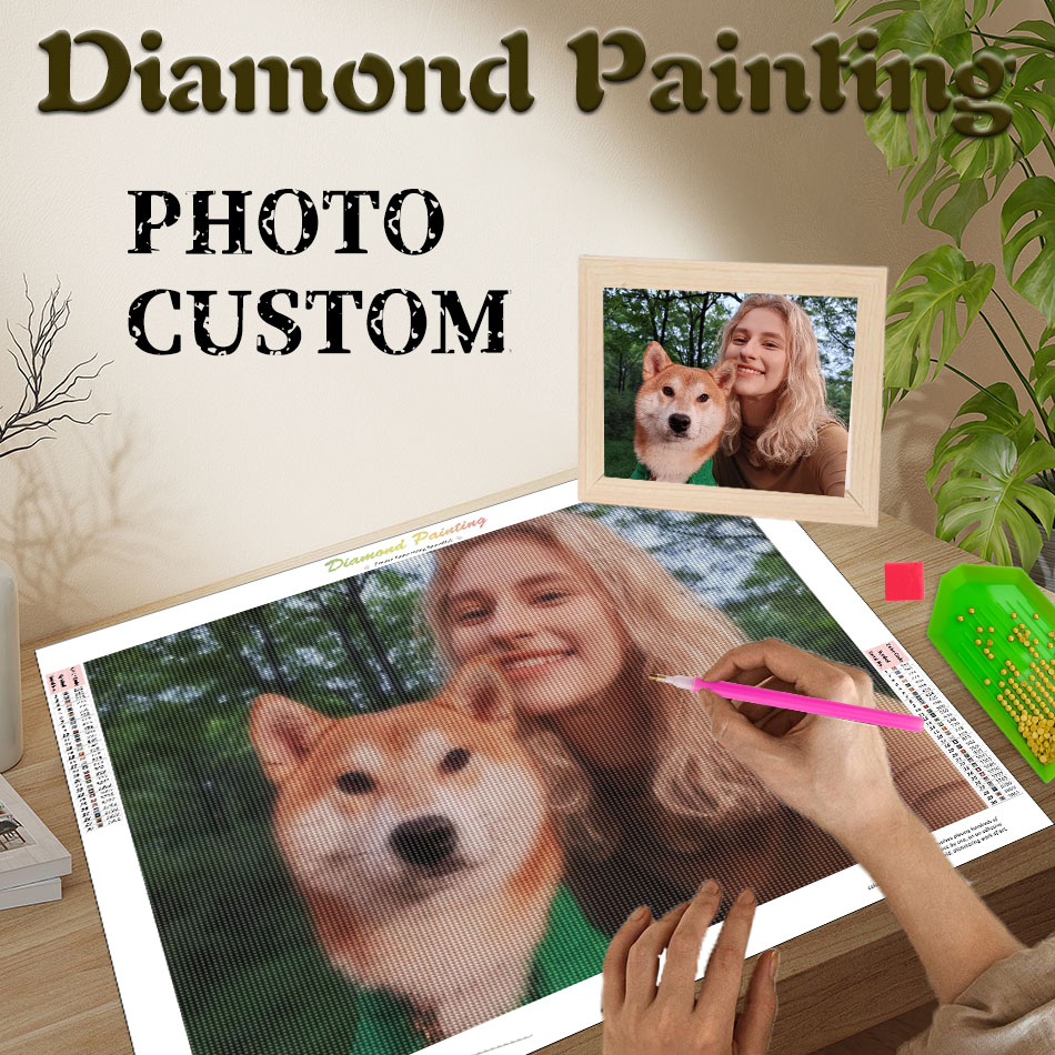 Resin Art Gift For Wedding - Peinture au diamant PhotoCustom, création d'art