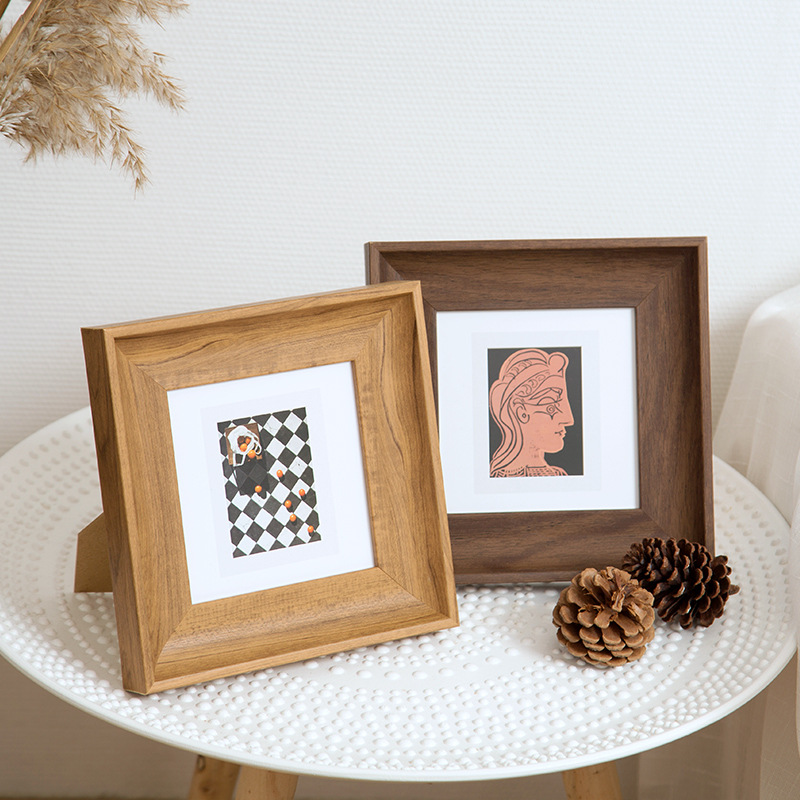 Resin Art Photo Frame - Cadre Photo carré minimaliste, cadre d'affichage