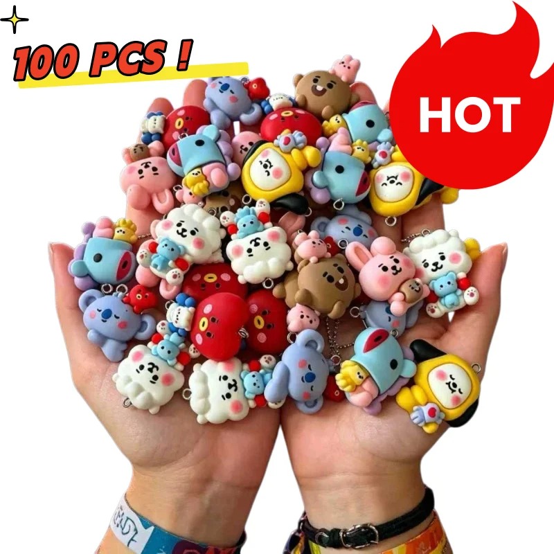 Resin Art Materials - Breloques en résine BT21, 7 pièces,
