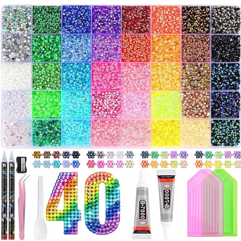 Resin Art Gift For Birthday - Kit Éblouissant de 40 Couleurs de