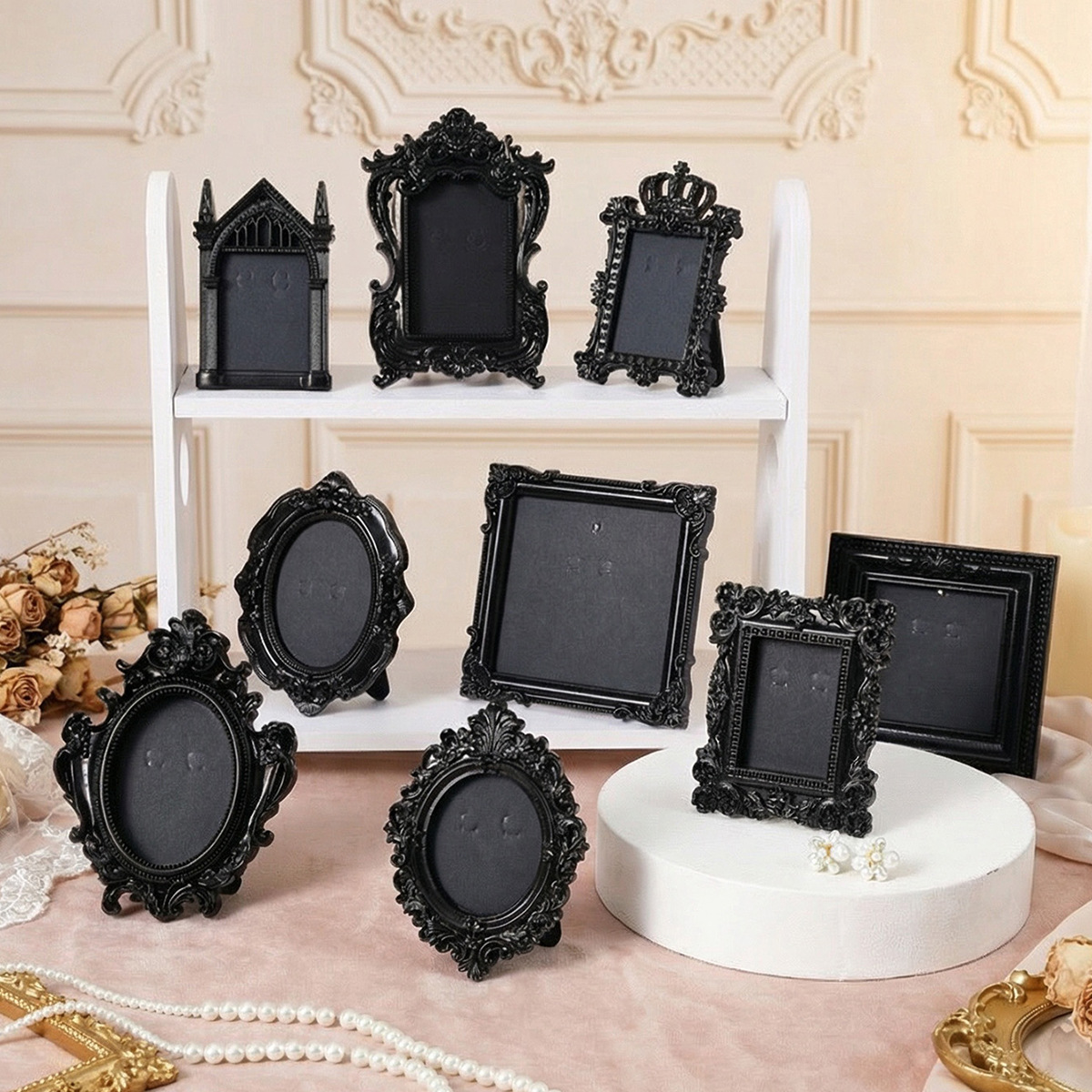 Resin Art Photo Frame - Mini cadres photo rétro, accessoires photographiques,