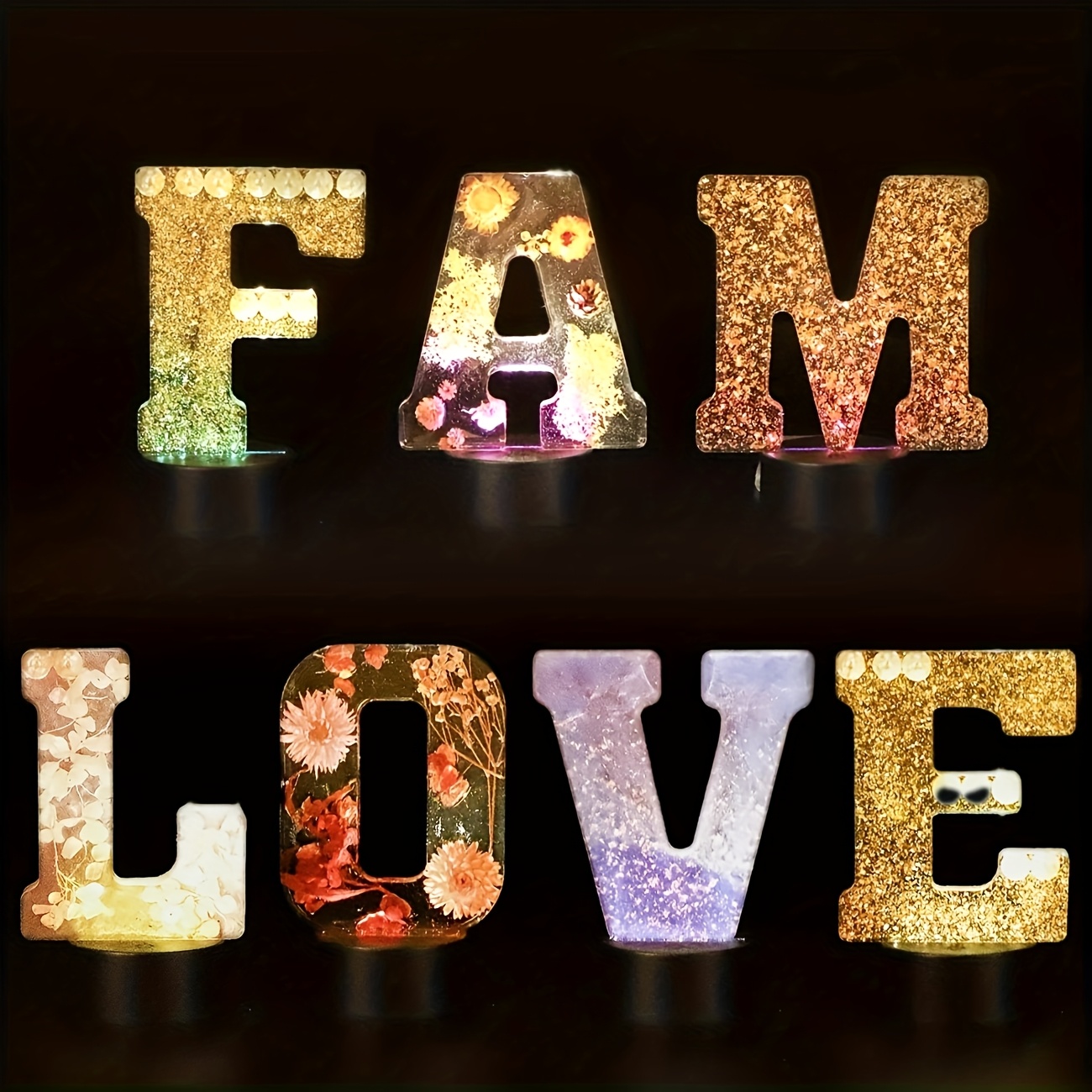 Resin Art Gift For Birthday - Moule en résine pour grandes lettres