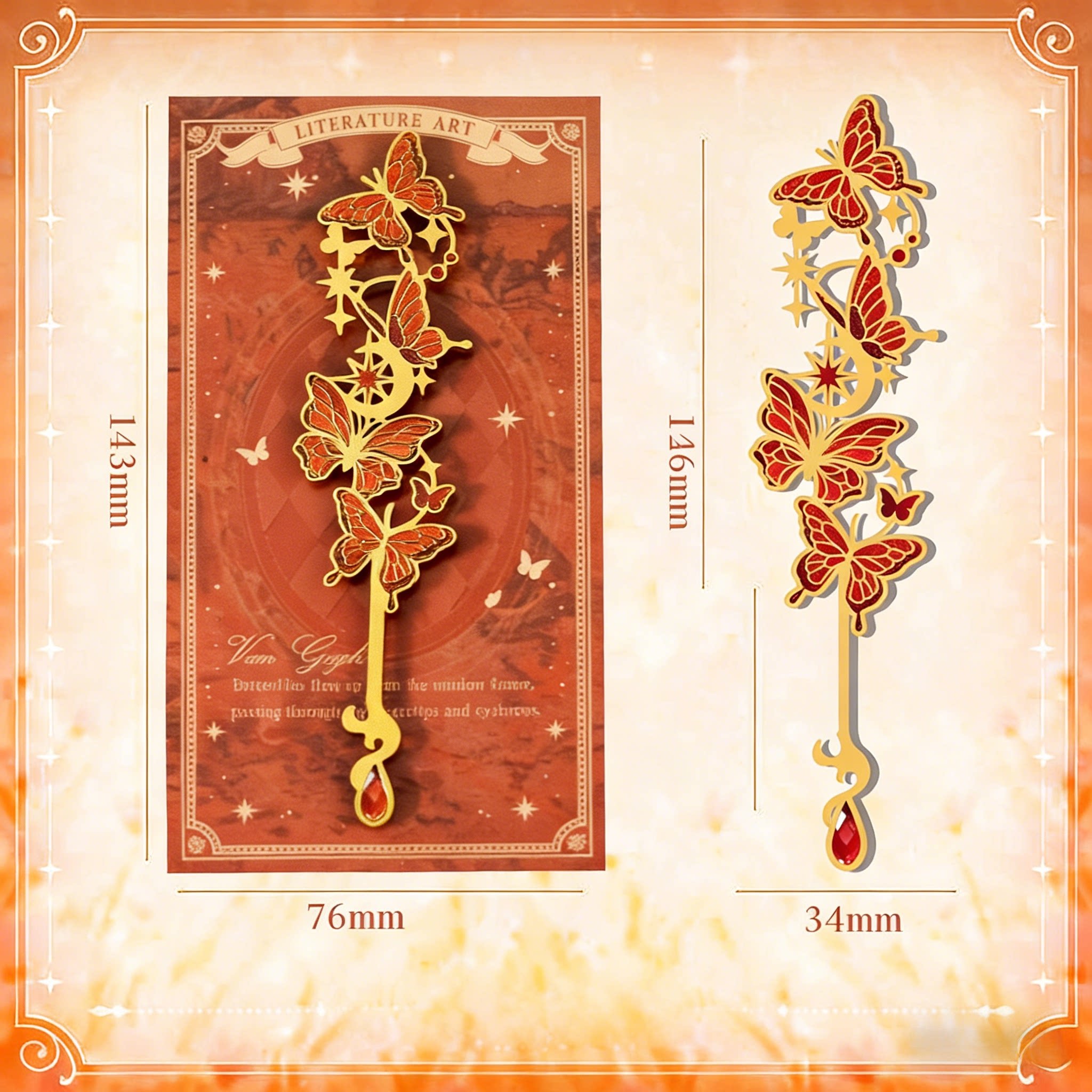 Marque-page en métal papillon  - Resin Art Bookmark avis et prix