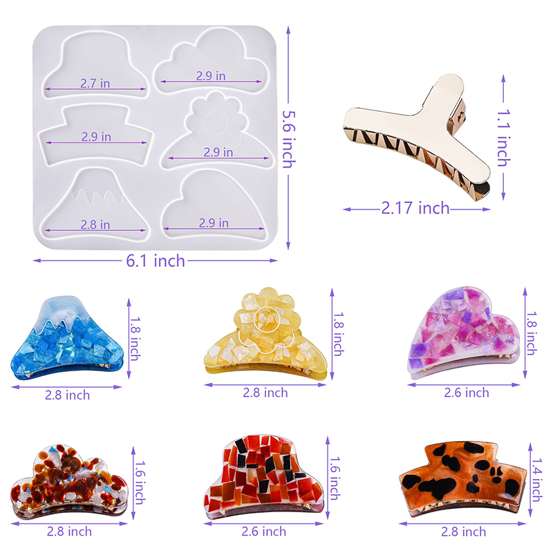 Pinces à cheveux en résine de  - Resin Art Acrylic avis et prix