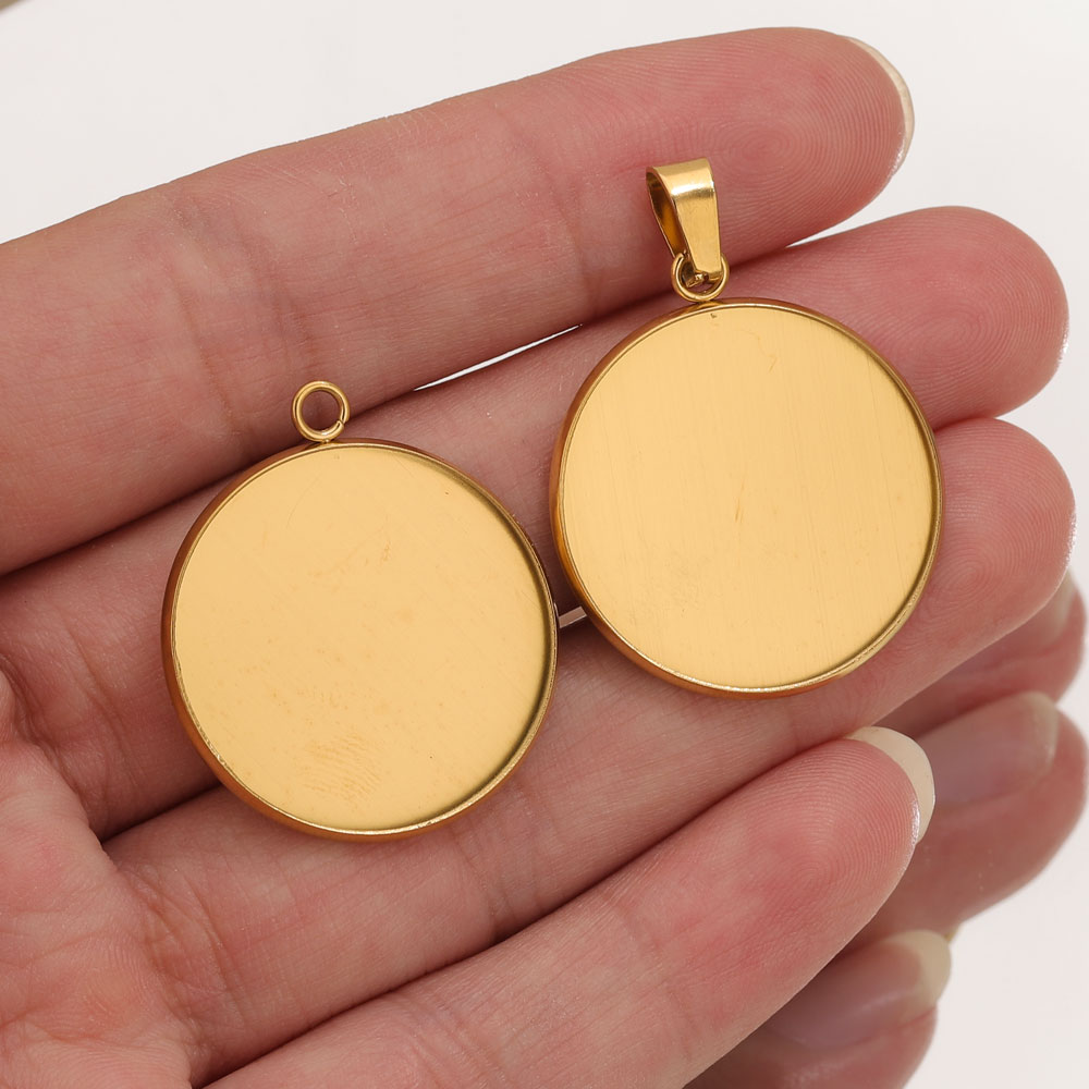 Pendentifs dorés en acier inox - Resin Art Pendant avis et prix