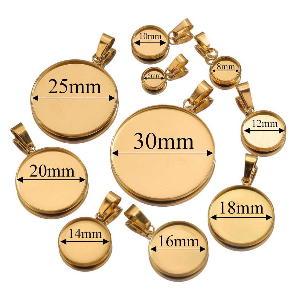Pendentifs dorés en acier inox - Resin Art Pendant avis et prix