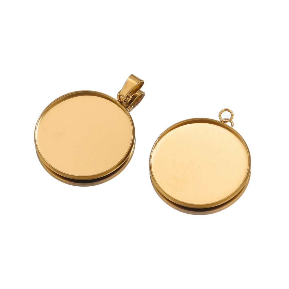 Pendentifs dorés en acier inox - Resin Art Pendant avis et prix