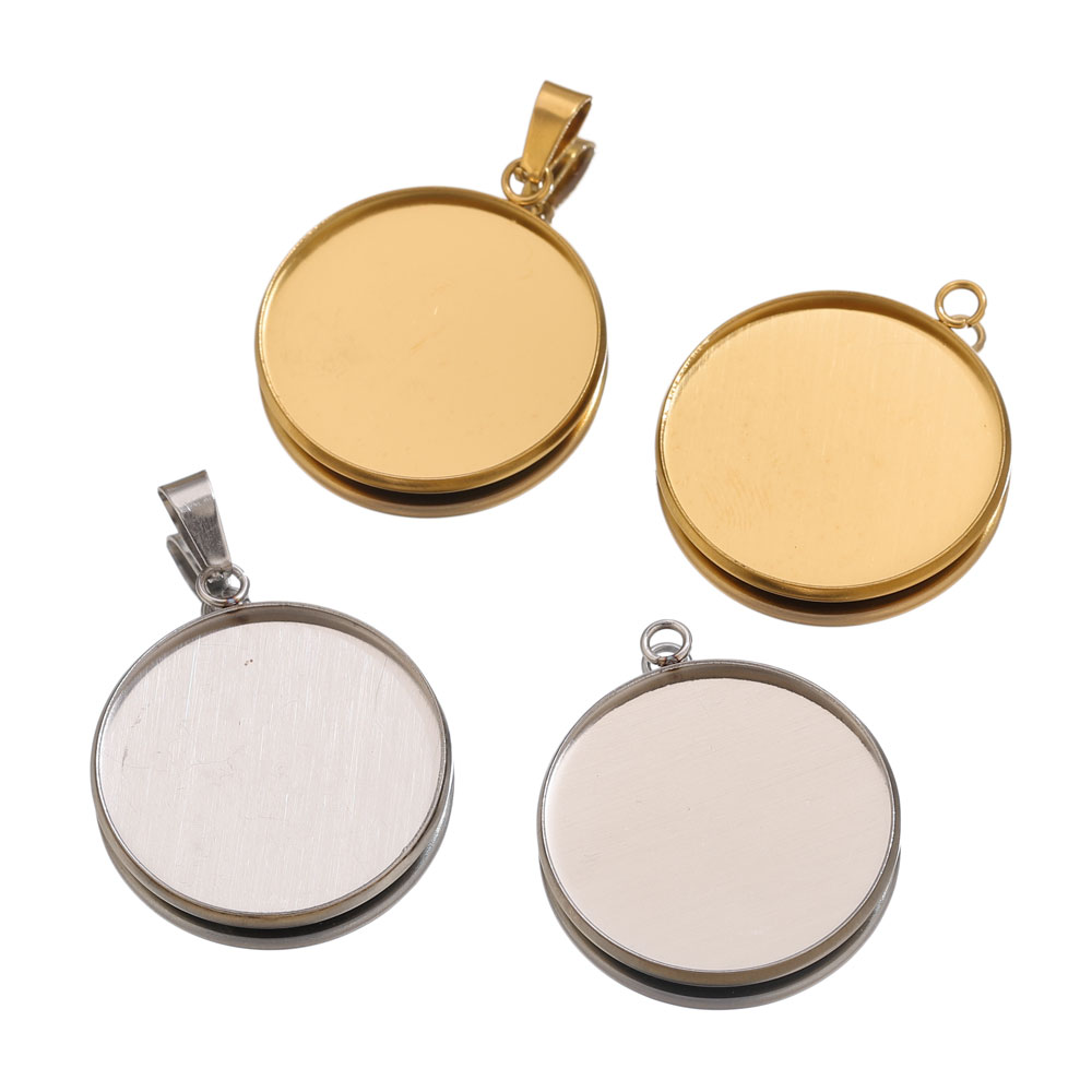 Pendentifs dorés en acier inox - Resin Art Pendant avis et prix