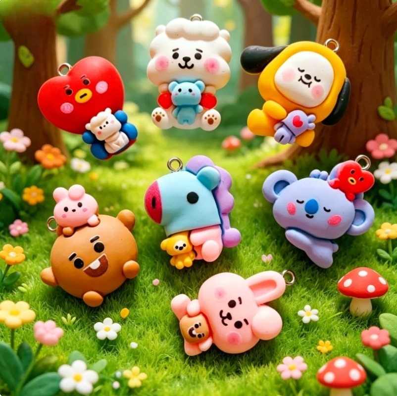 Breloques en résine BT21, 7 pi - Resin Art Materials avis et prix