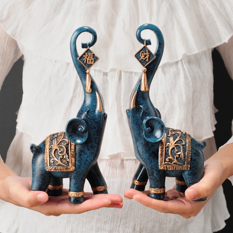 Une paire de figurines éléphan - Resin Art Gift For Wedding avis et prix