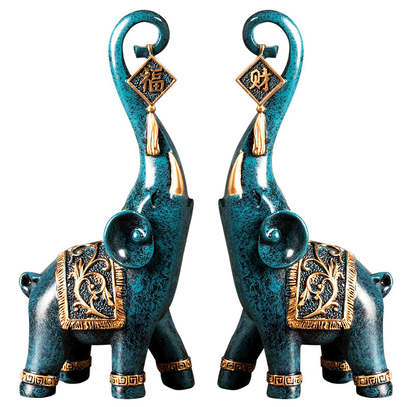 Une paire de figurines éléphan - Resin Art Gift For Wedding avis et prix