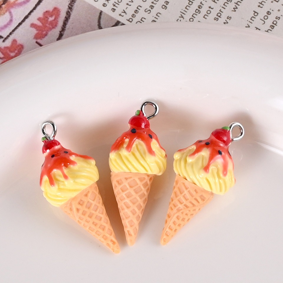 Mini cône de crème glacée en r - Resin Art Pendant avis et prix