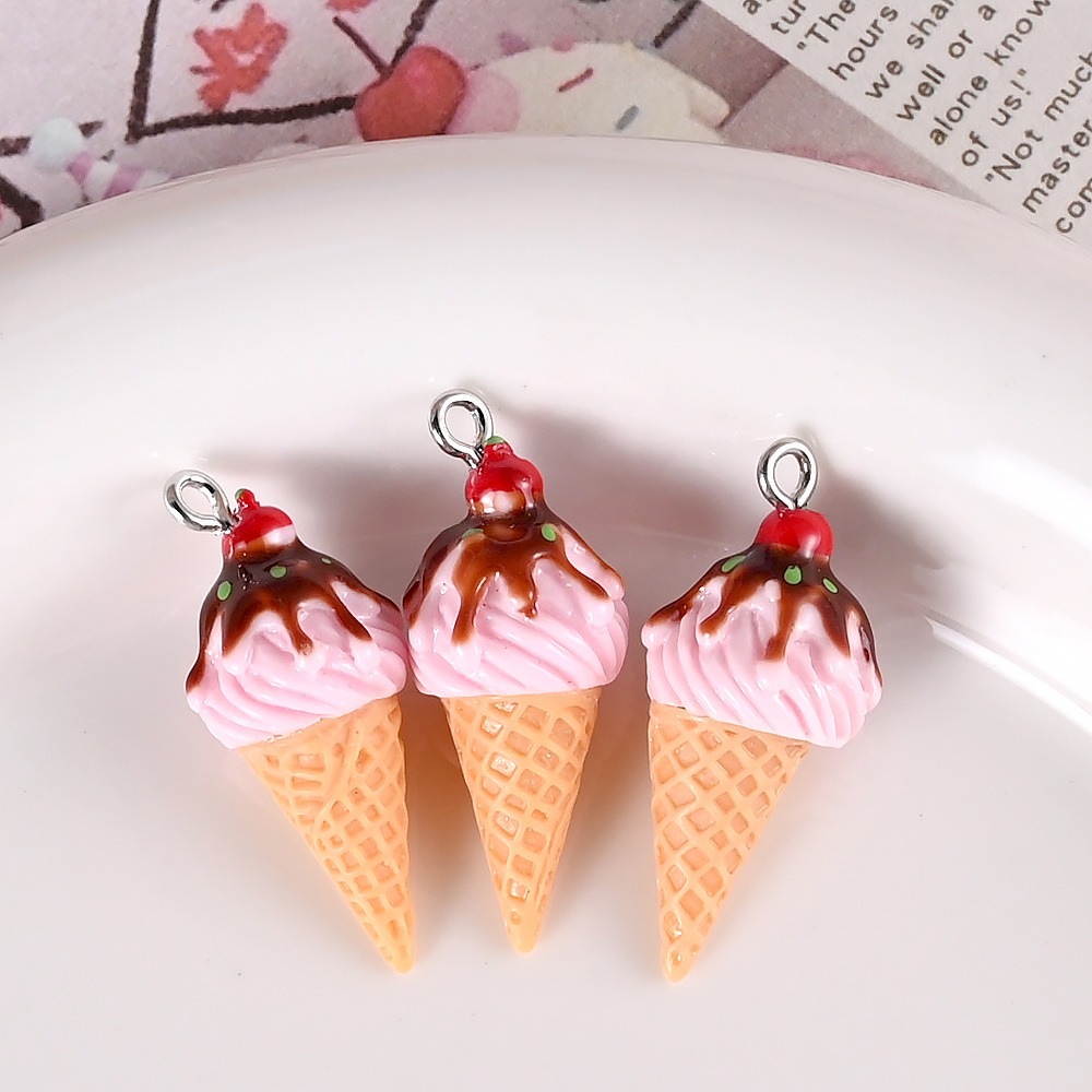 Mini cône de crème glacée en r - Resin Art Pendant avis et prix
