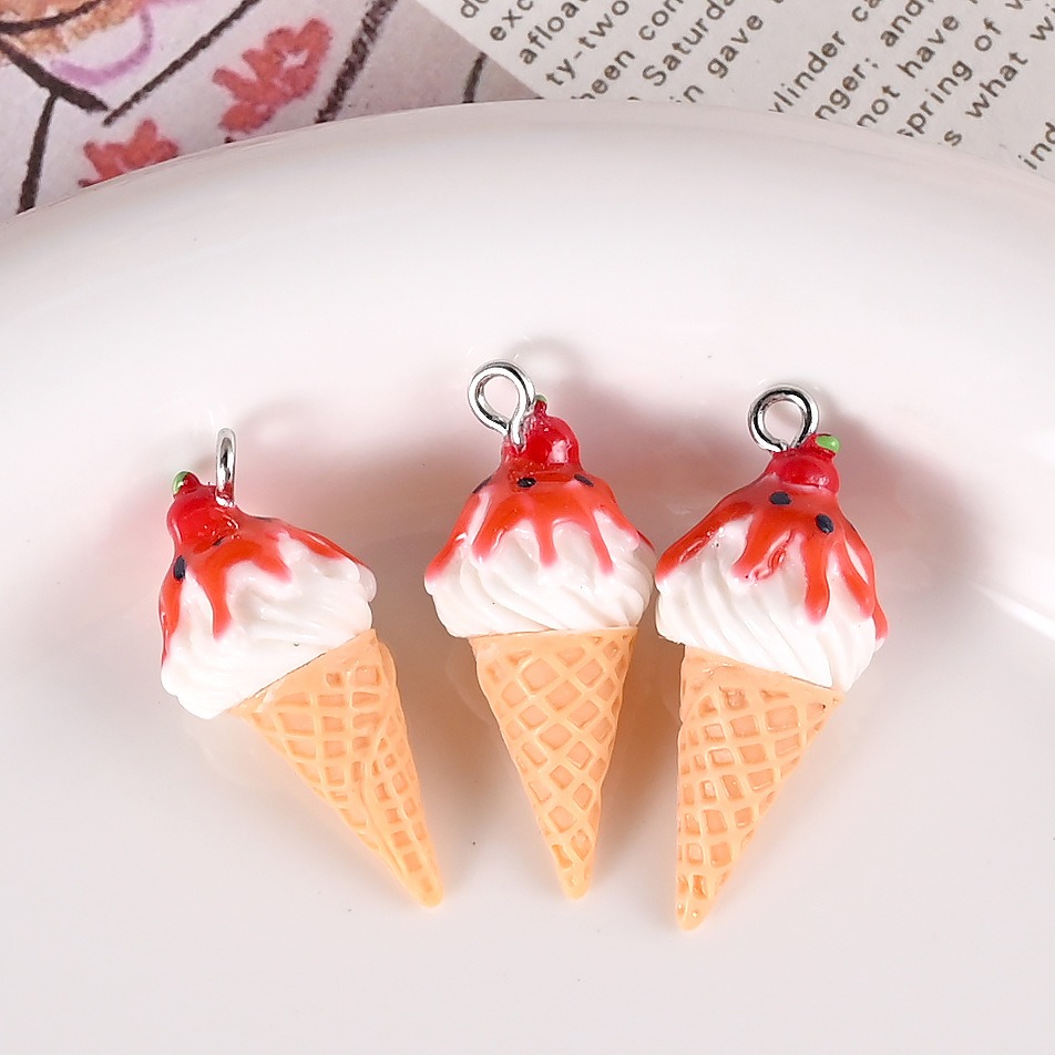 Mini cône de crème glacée en r - Resin Art Pendant avis et prix